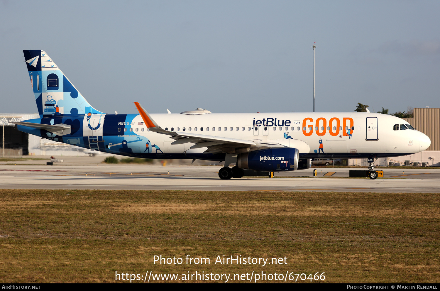 Aircraft Photo of N809JB | Airbus A320-232 | JetBlue Airways | AirHistory.net #670466