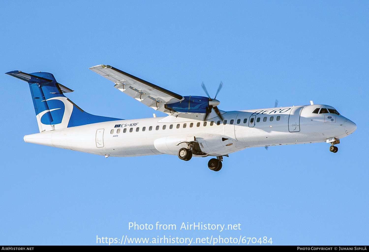 Aircraft Photo of ES-KRF | ATR ATR-72-201 | Aero Airlines | AirHistory ...