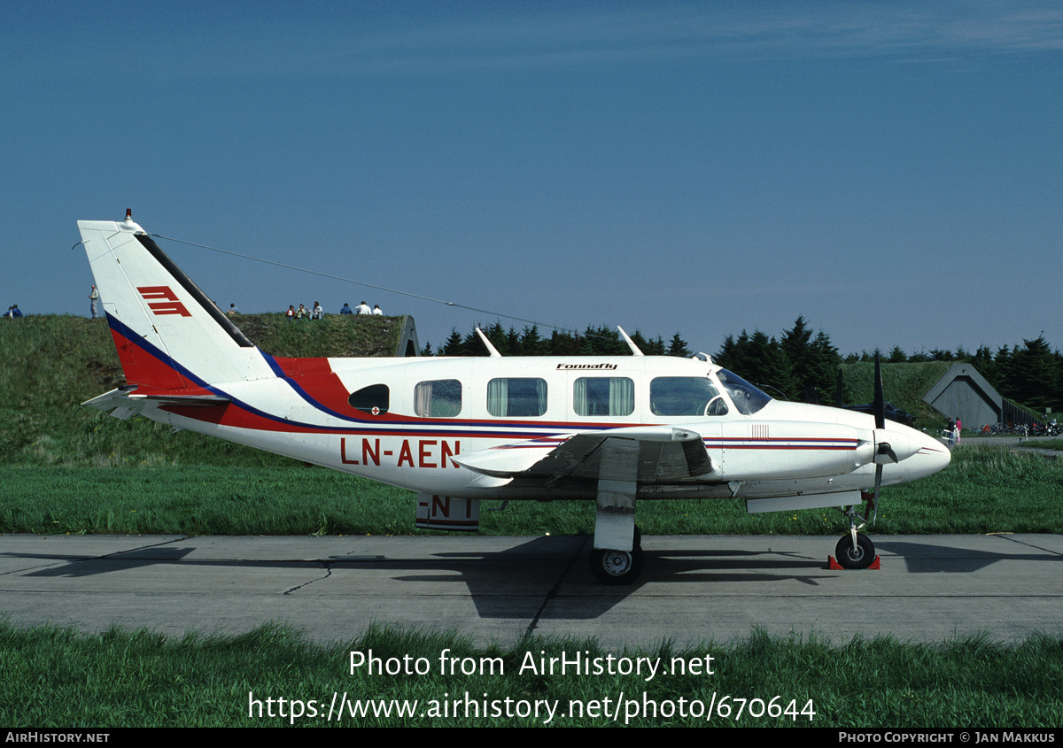 Aircraft Photo of LN-AEN | Piper PA-31-310 Navajo B | Fonnafly | AirHistory.net #670644