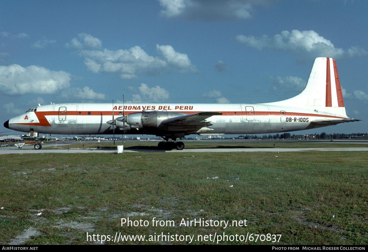 Aircraft Photo of OB-R-1005 | Canadair CL-44-6 Yukon | Aeronaves del Peru | AirHistory.net #670837