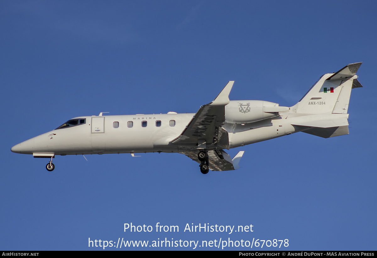 Aircraft Photo of ANX-1204 | Learjet 60 | Mexico - Navy | AirHistory.net #670878