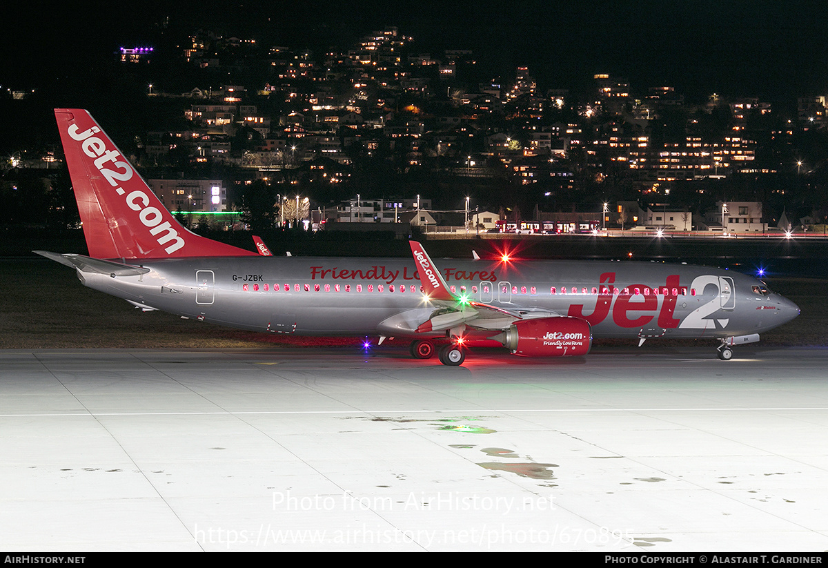 Aircraft Photo of G-JZBK | Boeing 737-8MG | Jet2 | AirHistory.net #670895