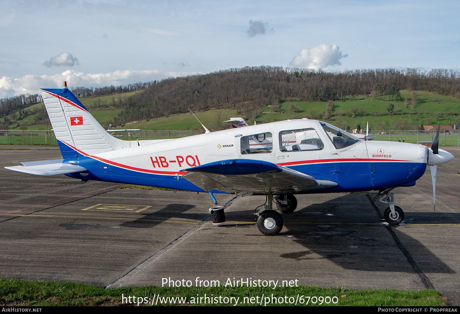 Aircraft Photo of HB-PQI | Piper PA-28-161 Cadet | Fliegerschule Birrfeld | AirHistory.net #670900