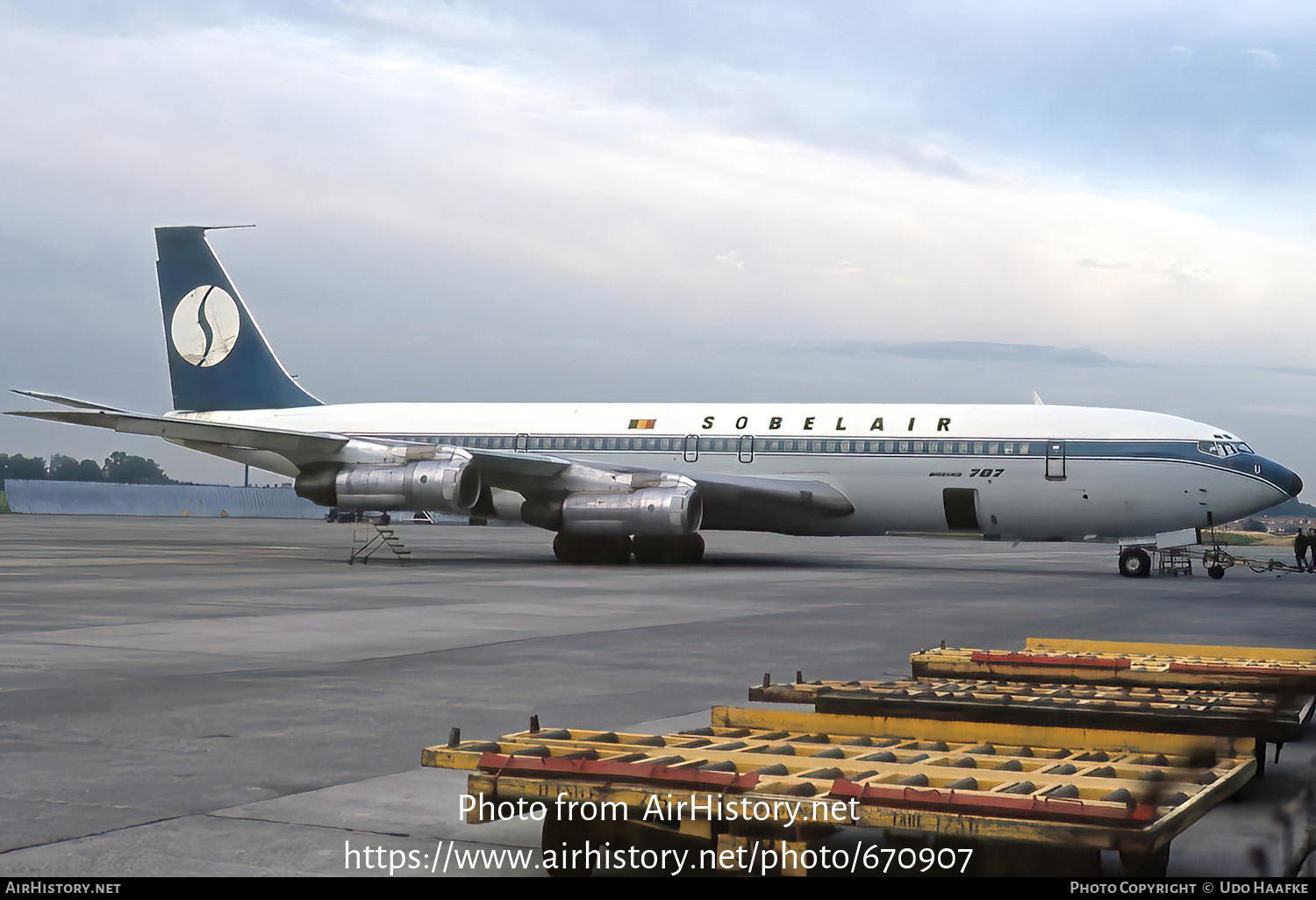 Aircraft Photo of OO-SBU | Boeing 707-373C | Sobelair | AirHistory.net #670907