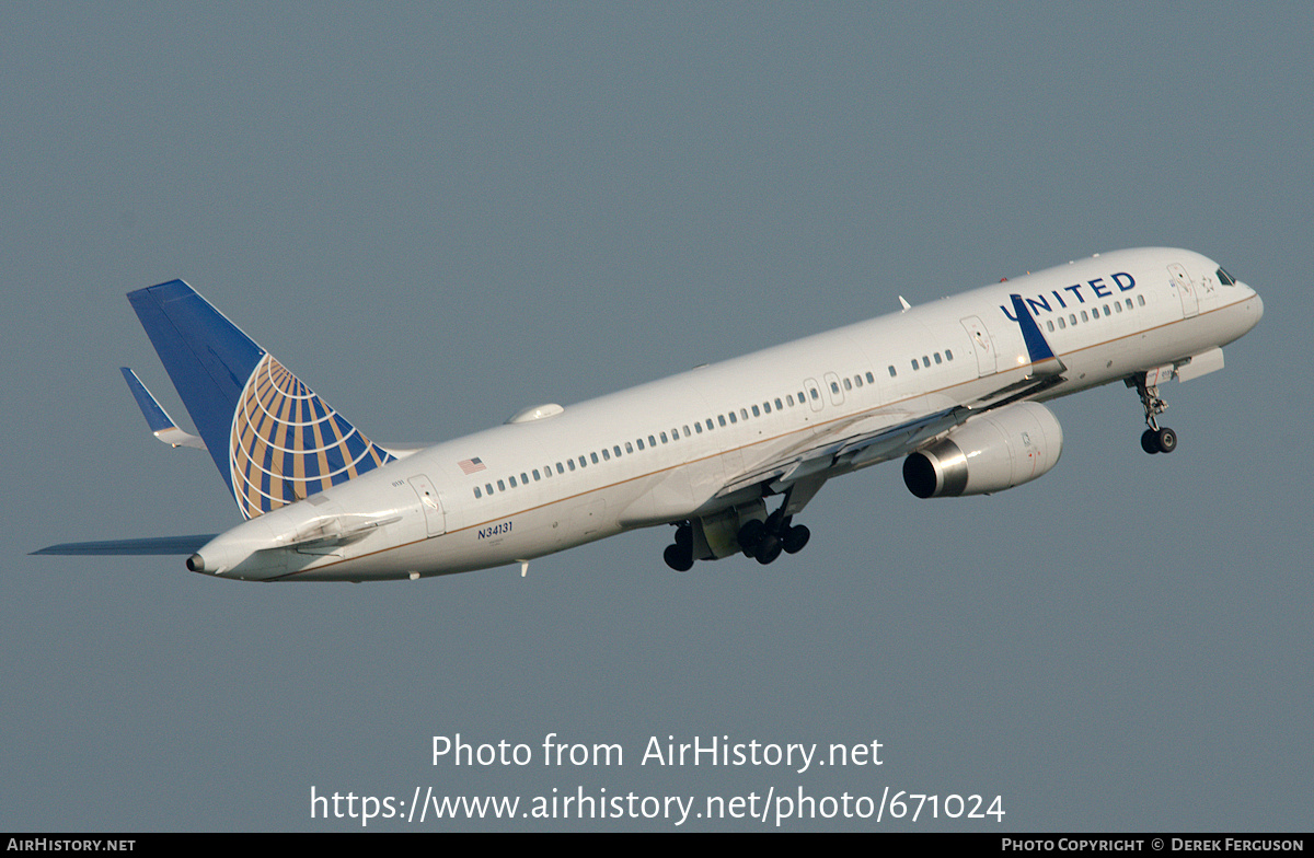 Aircraft Photo of N34131 | Boeing 757-224 | United Airlines | AirHistory.net #671024