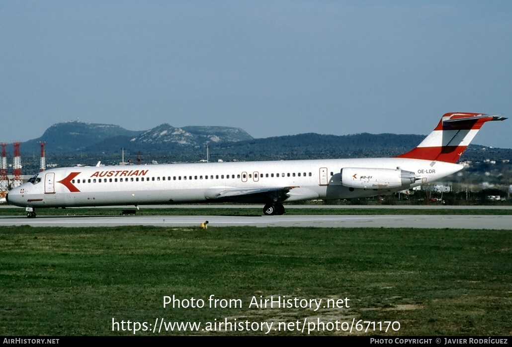 Aircraft Photo of OE-LDR | McDonnell Douglas MD-81 (DC-9-81) | Austrian Airlines | AirHistory.net #671170