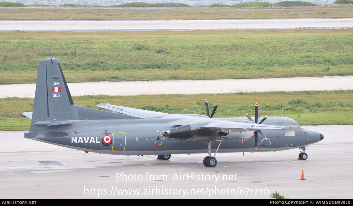 Aircraft Photo of AE-565 | Fokker 60UTA-N | Peru - Navy | AirHistory.net #671210