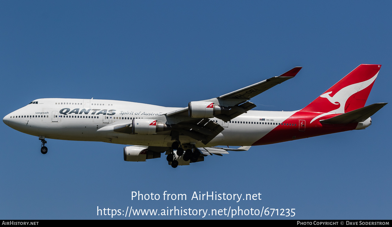 Aircraft Photo of VH-OEI | Boeing 747-438/ER | Qantas | AirHistory.net #671235