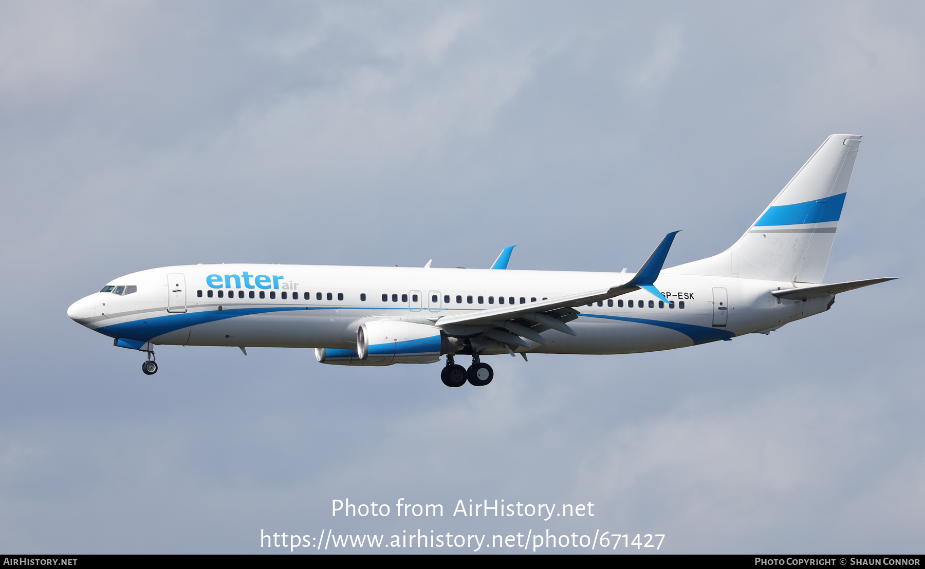 Aircraft Photo of SP-ESK | Boeing 737-8Q8 | Enter Air | AirHistory.net #671427