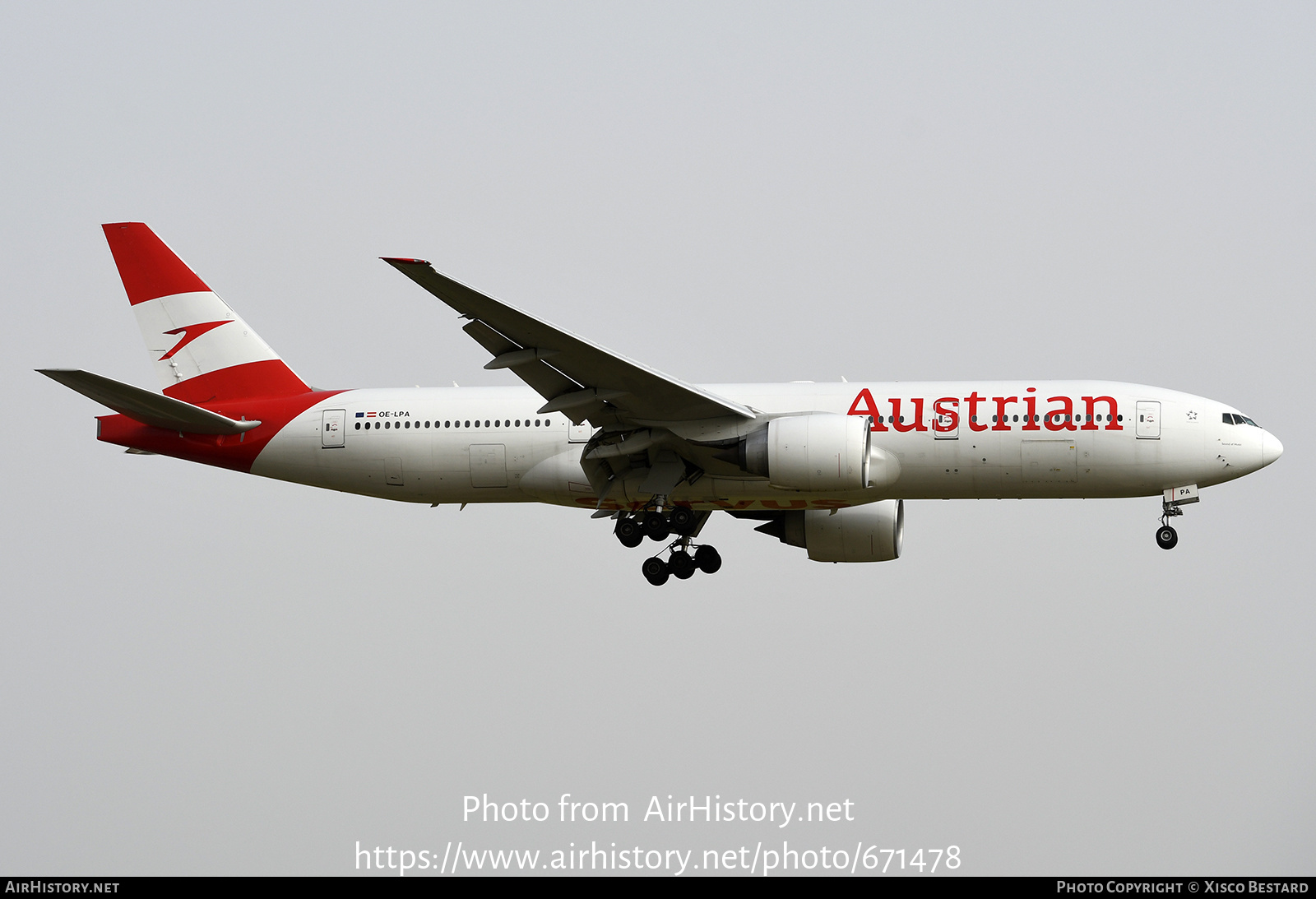 Aircraft Photo of OE-LPA | Boeing 777-2Z9/ER | Austrian Airlines | AirHistory.net #671478