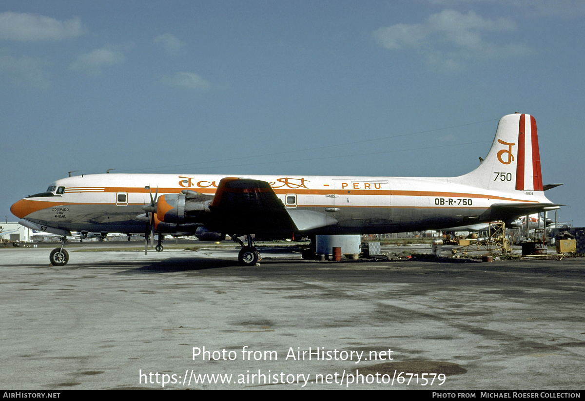 Aircraft Photo of OB-R-750 | Douglas DC-6B(F) | Faucett | AirHistory.net #671579