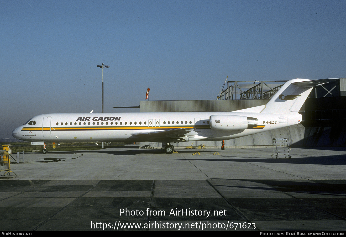 Aircraft Photo of PH-EZD | Fokker 100 (F28-0100) | Air Gabon | AirHistory.net #671623