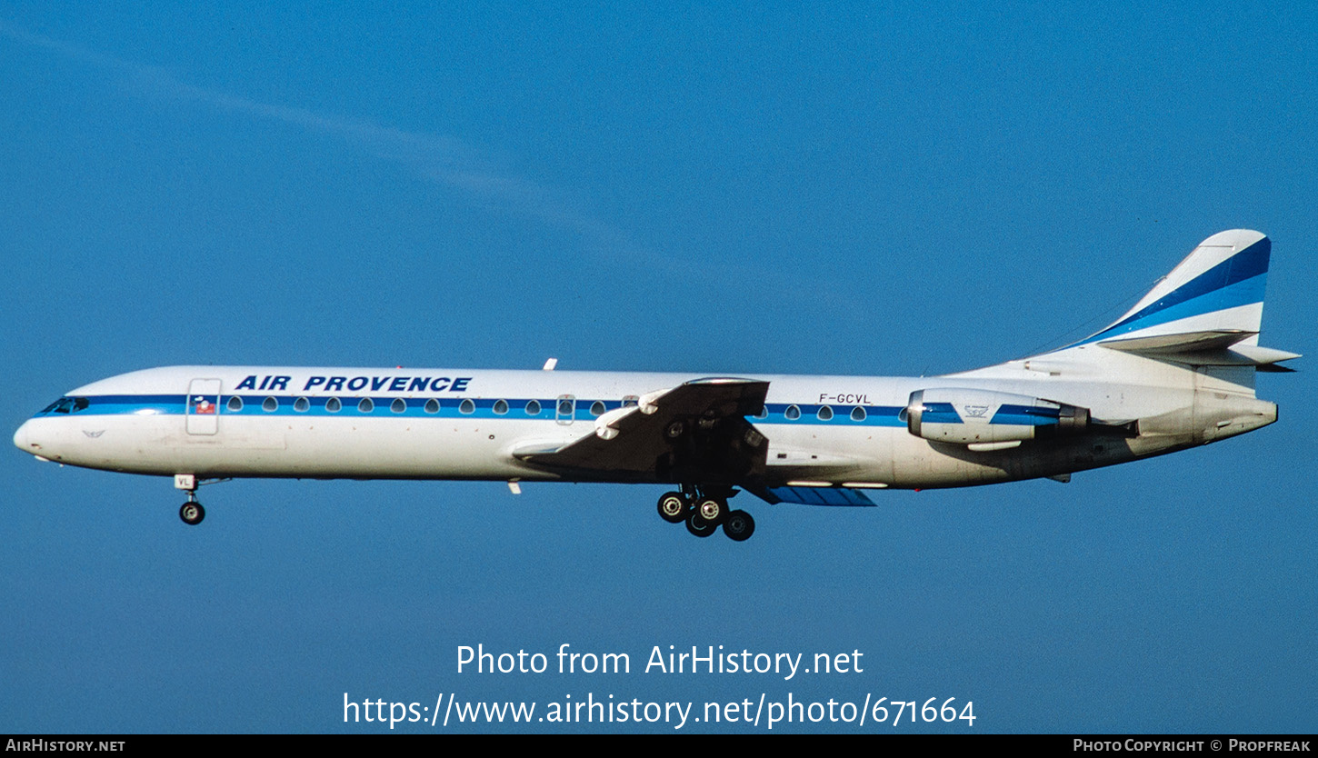 Aircraft Photo of F-GCVL | Aerospatiale SE-210 Caravelle 12 | Air Provence | AirHistory.net #671664