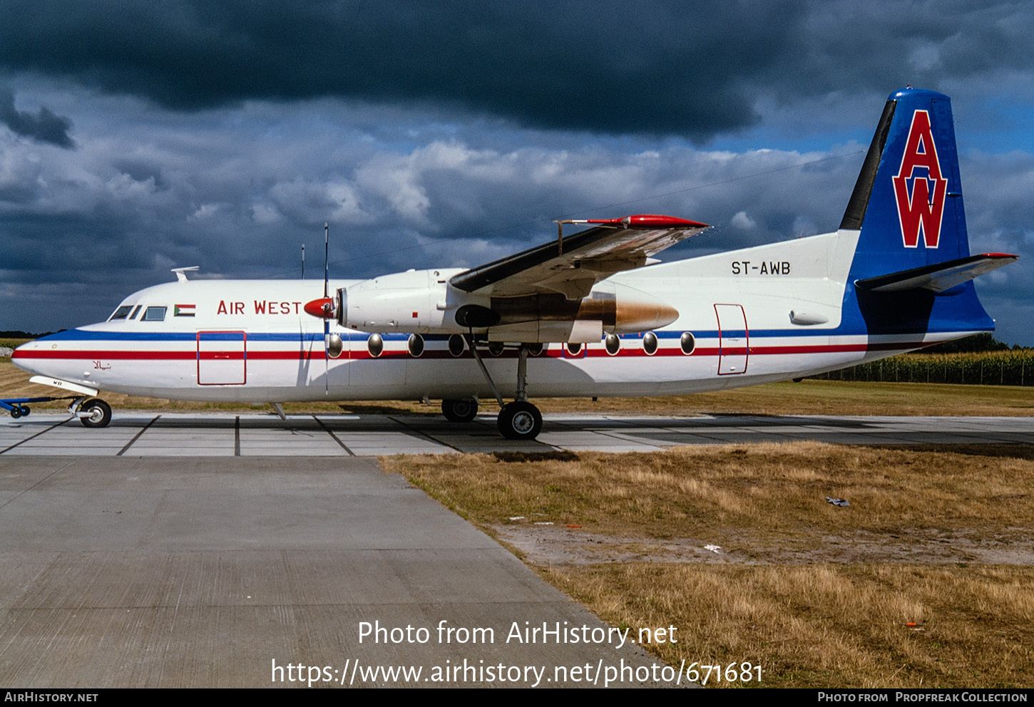 Aircraft Photo of ST-AWB | Fokker F27-200 Friendship | Air West Express | AirHistory.net #671681