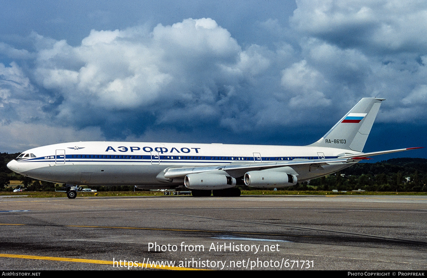 Aircraft Photo of RA-86103 | Ilyushin Il-86 | Aeroflot | AirHistory.net #671731