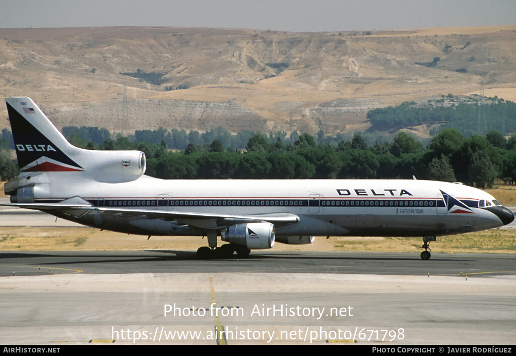 Aircraft Photo of N740DA | Lockheed L-1011-385-1-15 TriStar 250 | Delta Air Lines | AirHistory.net #671798