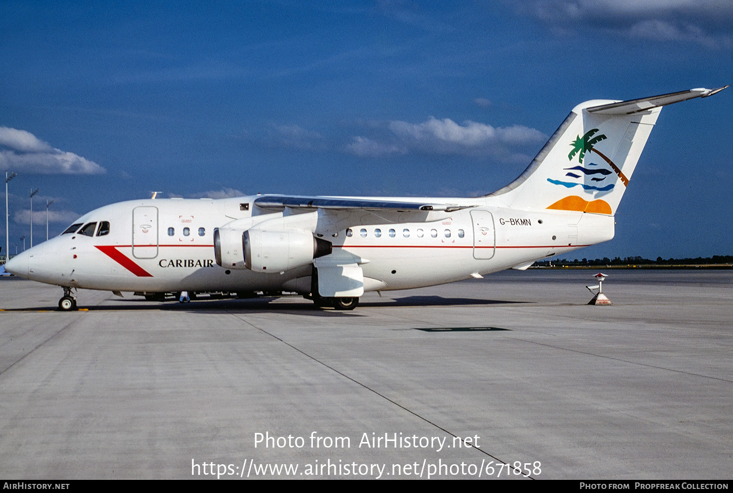 Aircraft Photo of G-BKMN | British Aerospace BAe-146-100 | Caribair | AirHistory.net #671858