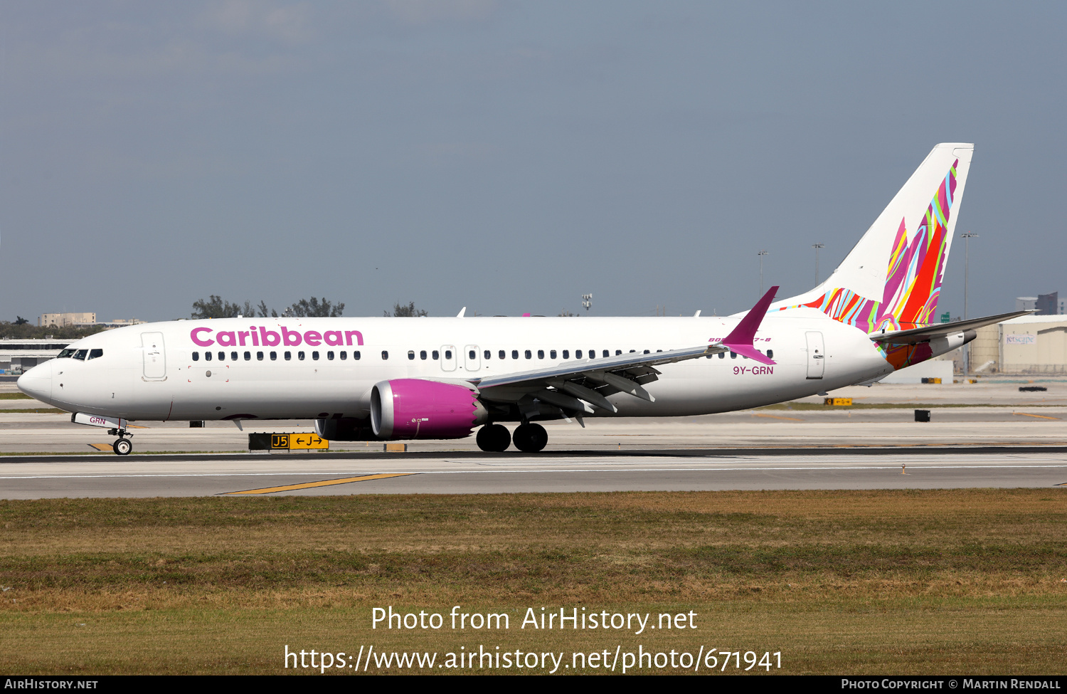 Aircraft Photo of 9Y-GRN | Boeing 737-8 Max 8 | Caribbean Airlines | AirHistory.net #671941