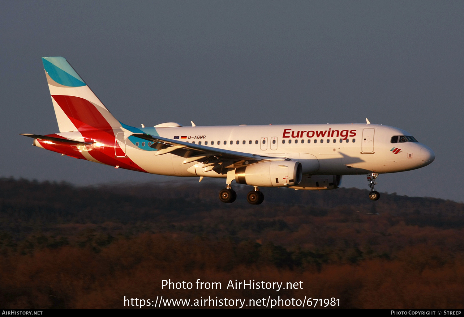 Aircraft Photo of D-AGWR | Airbus A319-132 | Eurowings | AirHistory.net #671981