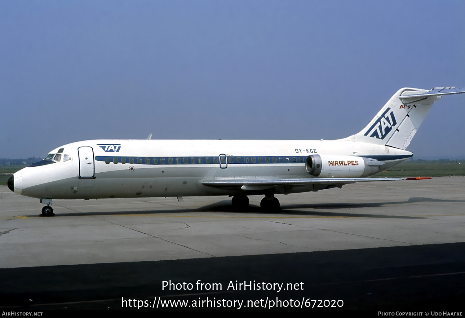 Aircraft Photo of OY-KGE | McDonnell Douglas DC-9-21 | TAT - Touraine Air Transport | AirHistory.net #672020