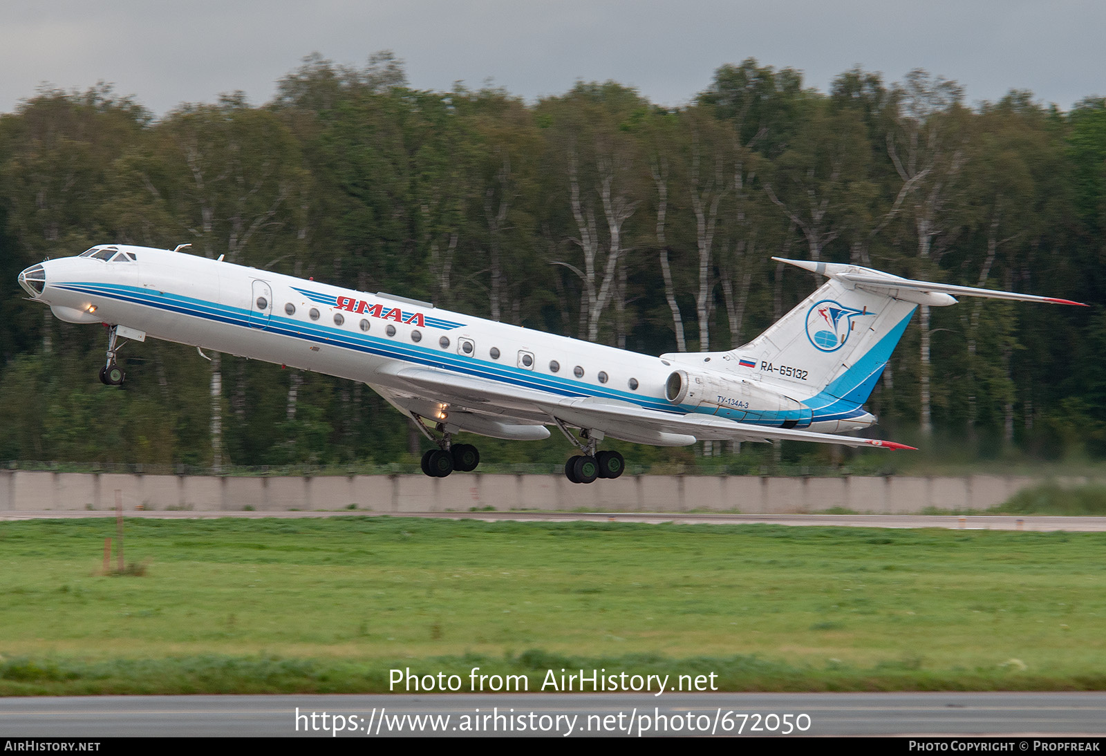 Aircraft Photo of RA-65132 | Tupolev Tu-134A-3 | Yamal Airlines | AirHistory.net #672050