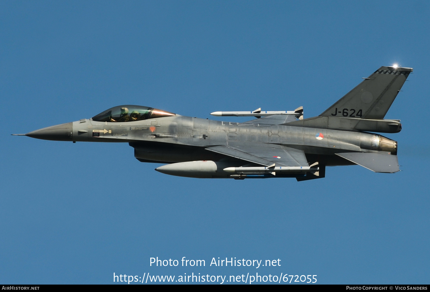 Aircraft Photo of J-624 | General Dynamics F-16AM Fighting Falcon | Netherlands - Air Force | AirHistory.net #672055