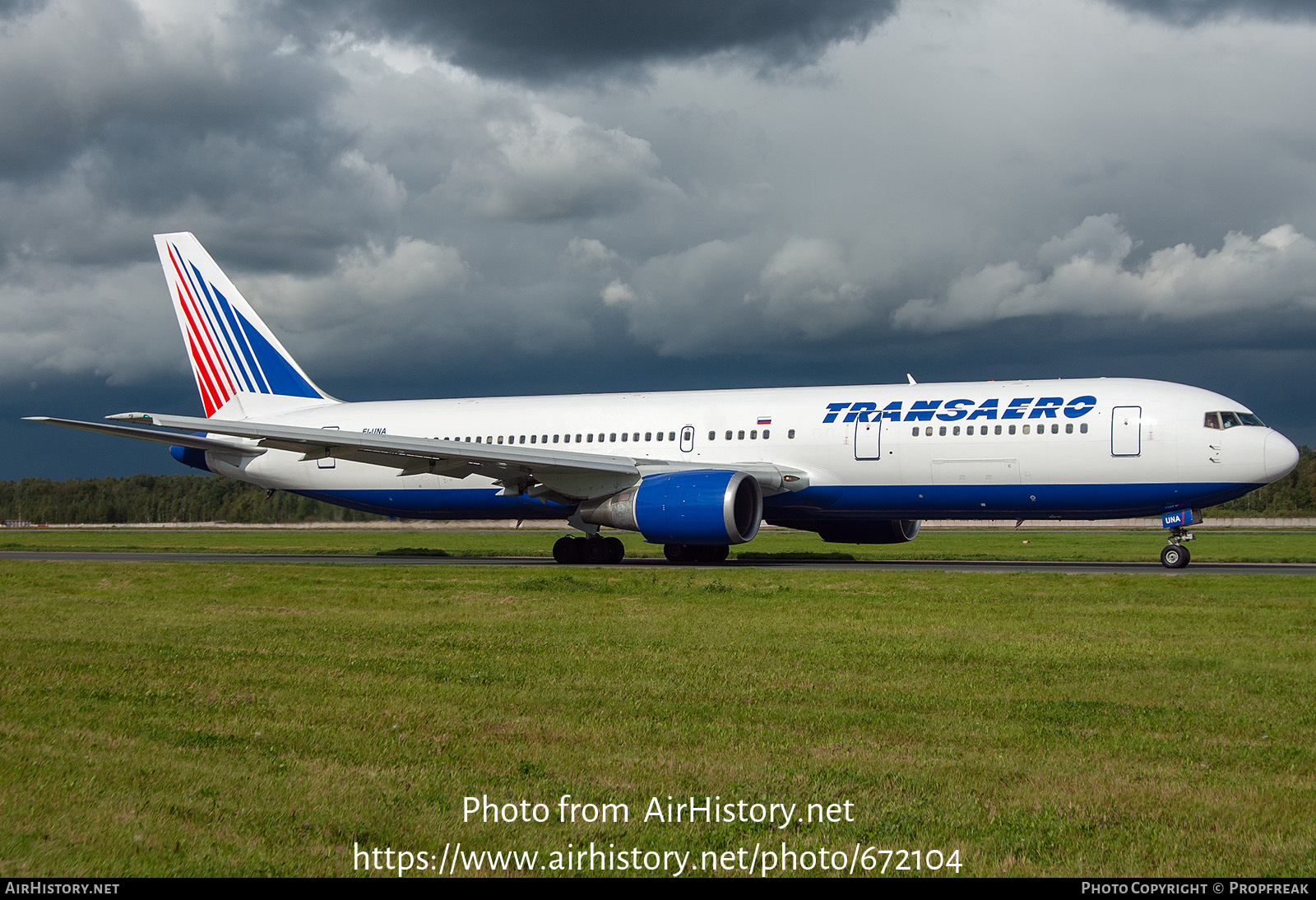 Aircraft Photo of EI-UNA | Boeing 767-3P6/ER | Transaero Airlines | AirHistory.net #672104