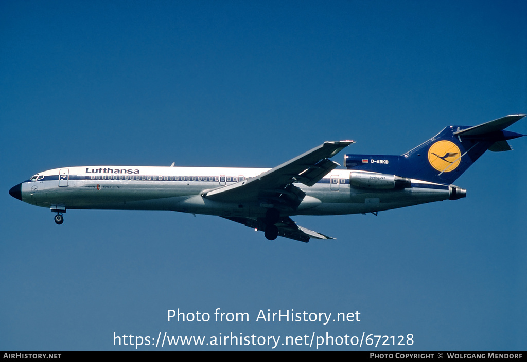 Aircraft Photo of D-ABKB | Boeing 727-230/Adv | Lufthansa | AirHistory.net #672128