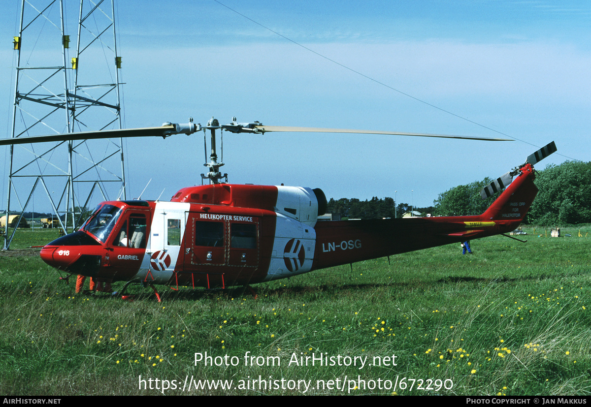 Aircraft Photo of LN-OSG | Bell 214B-1 Biglifter | Helikopter Service | AirHistory.net #672290