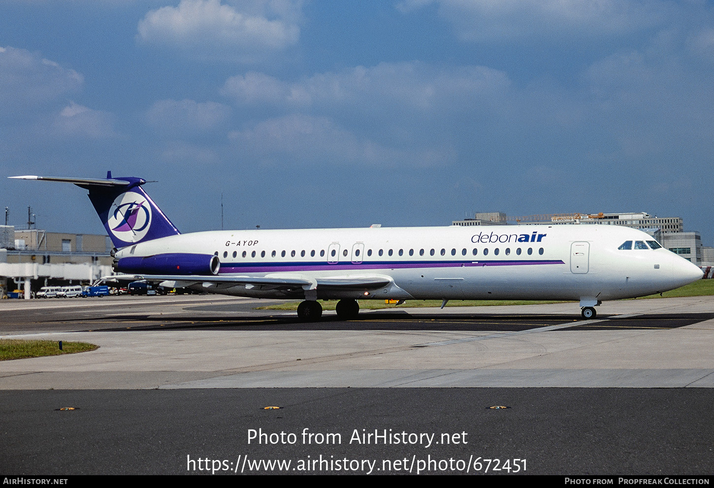 Aircraft Photo of G-AYOP | BAC 111-530FX One-Eleven | Debonair Airways | AirHistory.net #672451