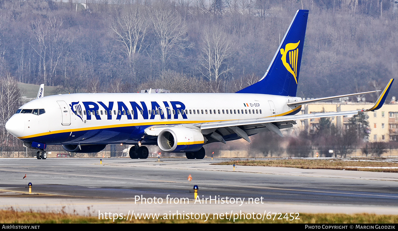 Aircraft Photo of EI-DCP | Boeing 737-8AS | Ryanair | AirHistory.net #672452