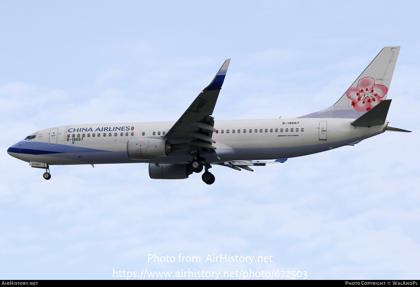 Aircraft Photo of B-18667 | Boeing 737-800 | China Airlines | AirHistory.net #672503