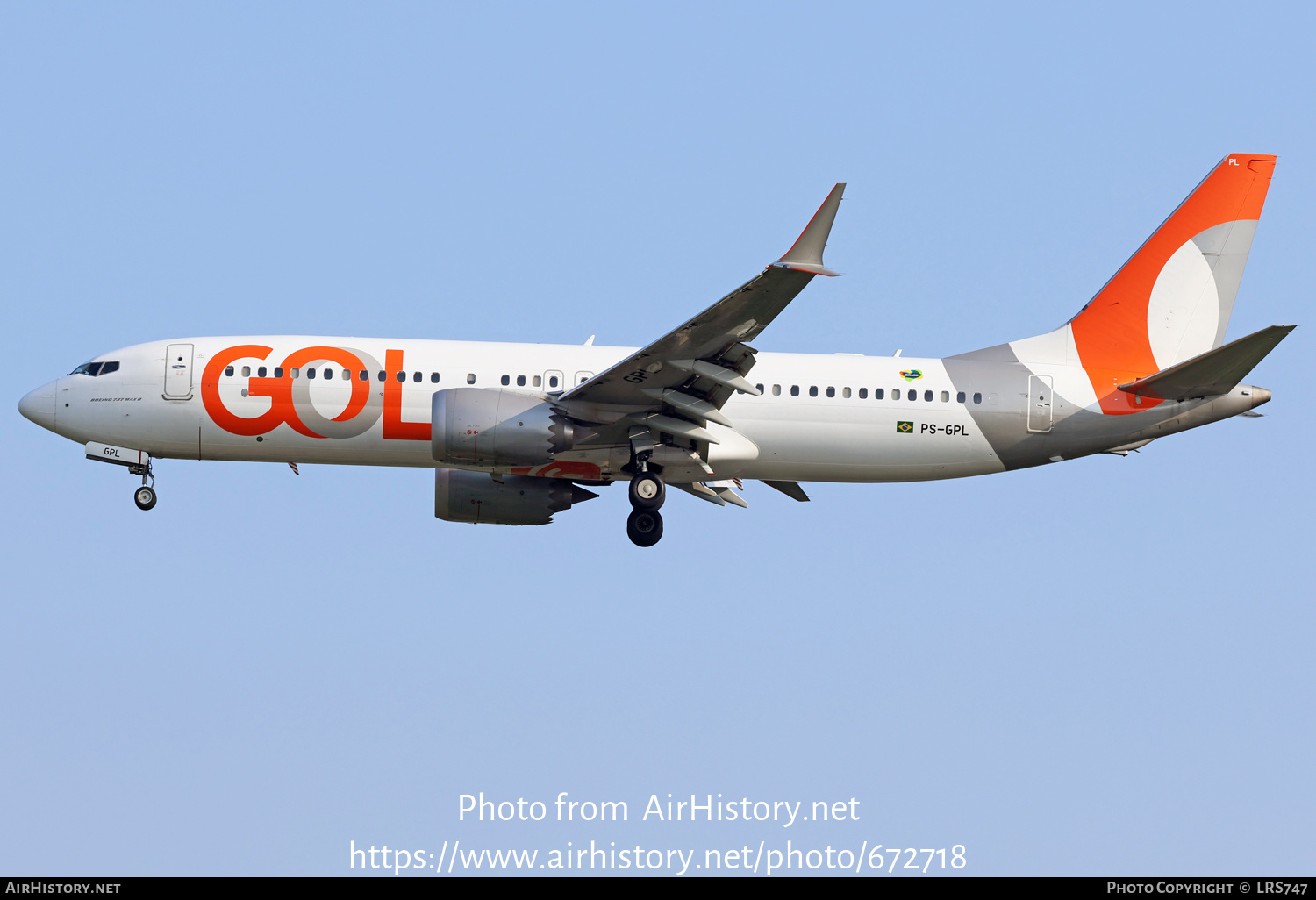 Aircraft Photo of PS-GPL | Boeing 737-8 Max 8 | GOL Linhas Aéreas | AirHistory.net #672718