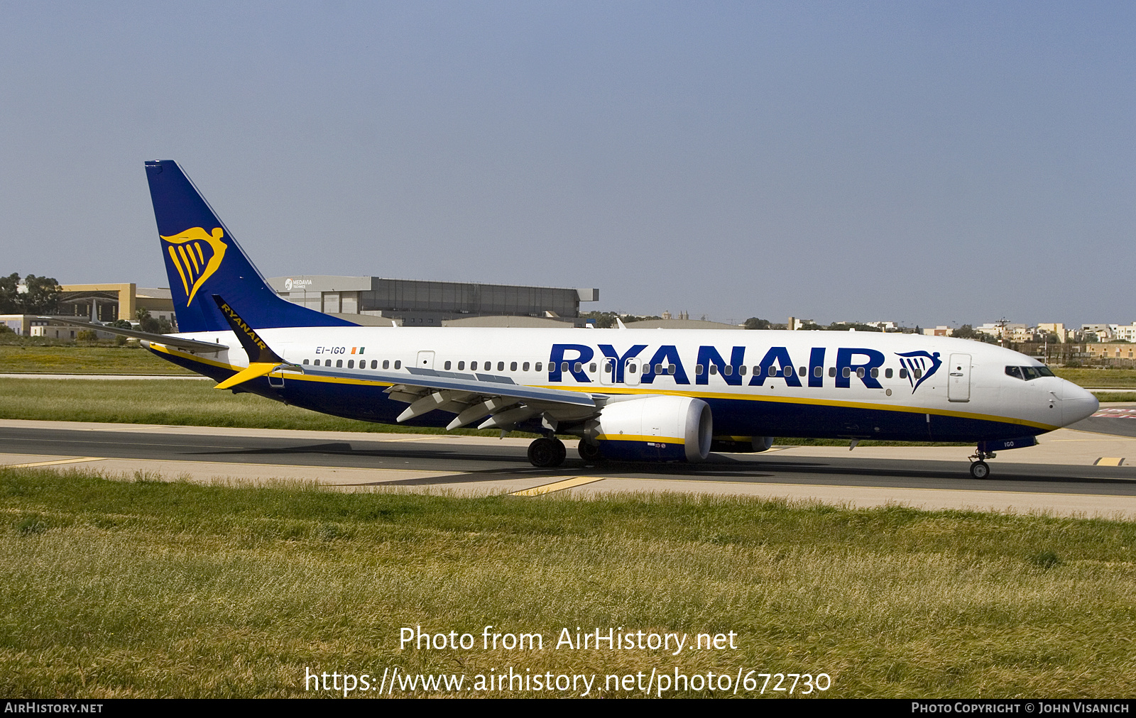 Aircraft Photo of EI-IGO | Boeing 737-8200 Max 200 | Ryanair | AirHistory.net #672730