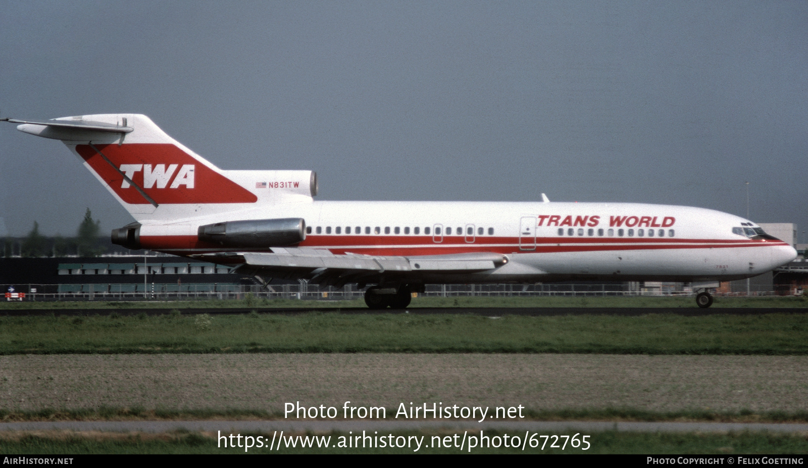 Aircraft Photo of N831TW | Boeing 727-31 | Trans World Airlines - TWA | AirHistory.net #672765