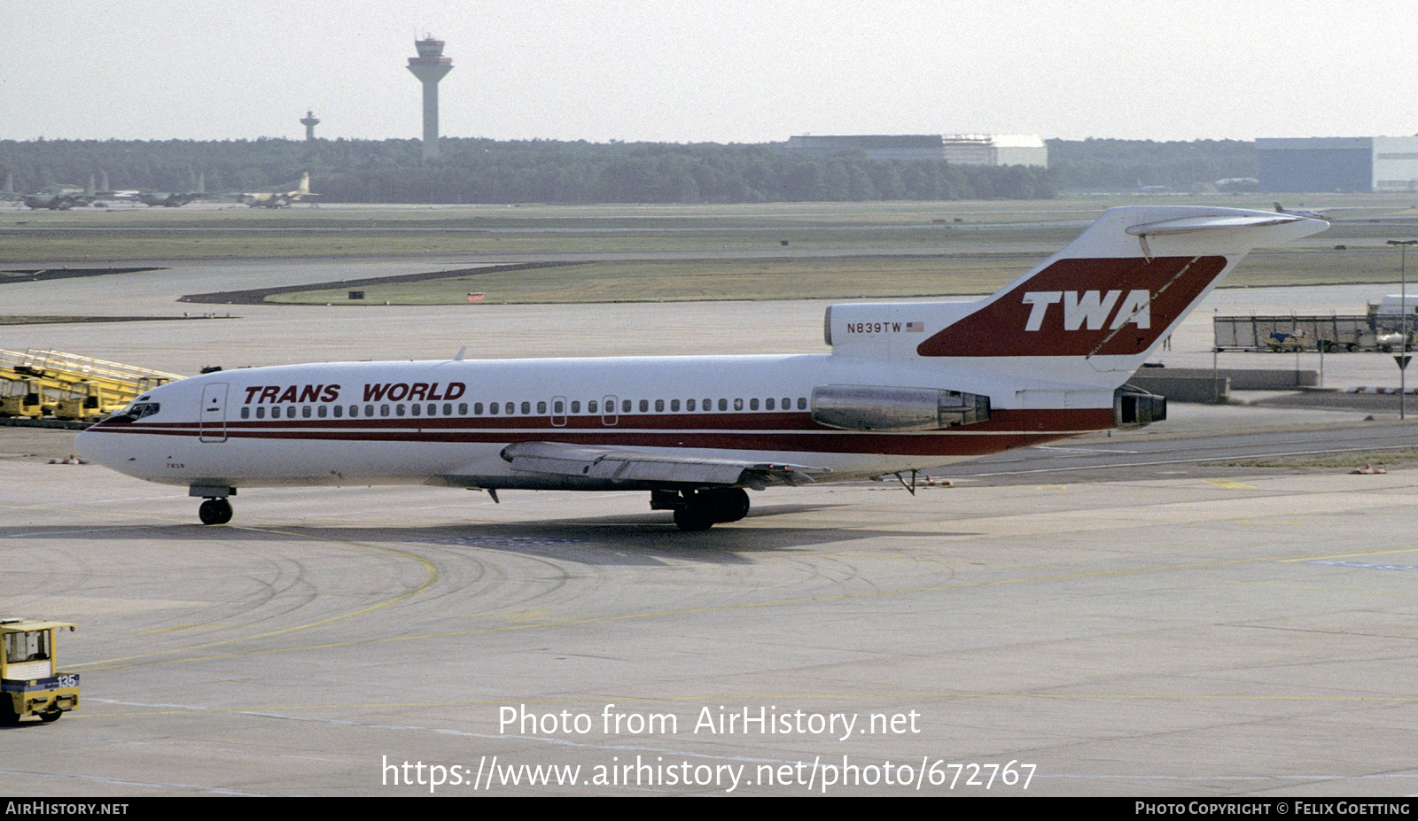 Aircraft Photo of N839TW | Boeing 727-31 | Trans World Airlines - TWA | AirHistory.net #672767