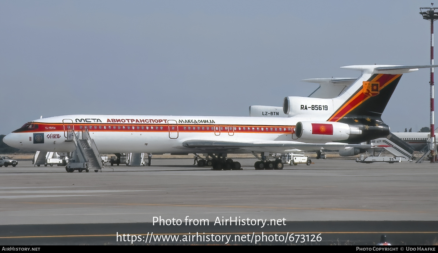 Aircraft Photo of RA-85619 | Tupolev Tu-154M | Meta Aviotransport Macedonia | AirHistory.net #673126