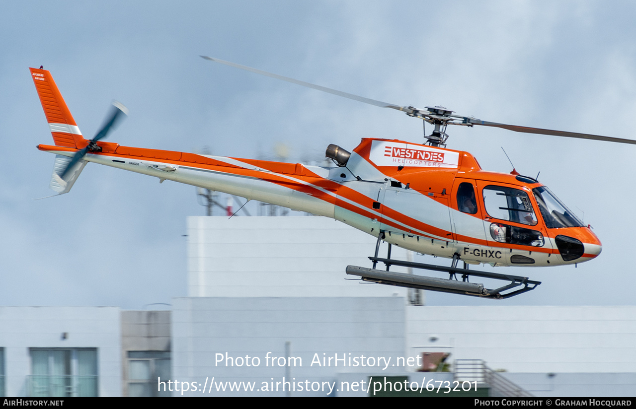 Aircraft Photo of F-GHXC | Aerospatiale AS-350B-2 Ecureuil | West Indies Helicopters | AirHistory.net #673201