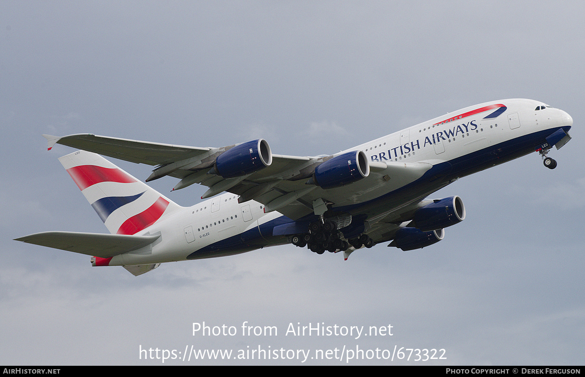 Aircraft Photo of G-XLEG | Airbus A380-841 | British Airways | AirHistory.net #673322