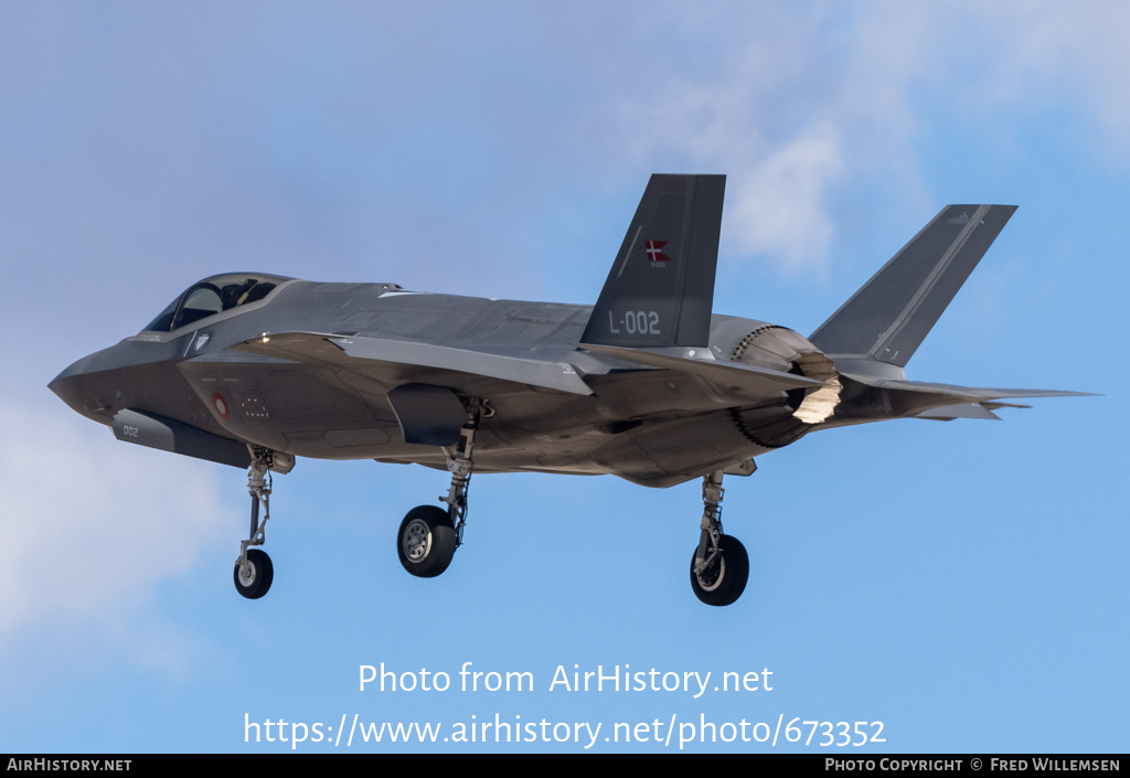 Aircraft Photo of L-002 / 19-5531 | Lockheed Martin F-35A Lightning II | Denmark - Air Force | AirHistory.net #673352