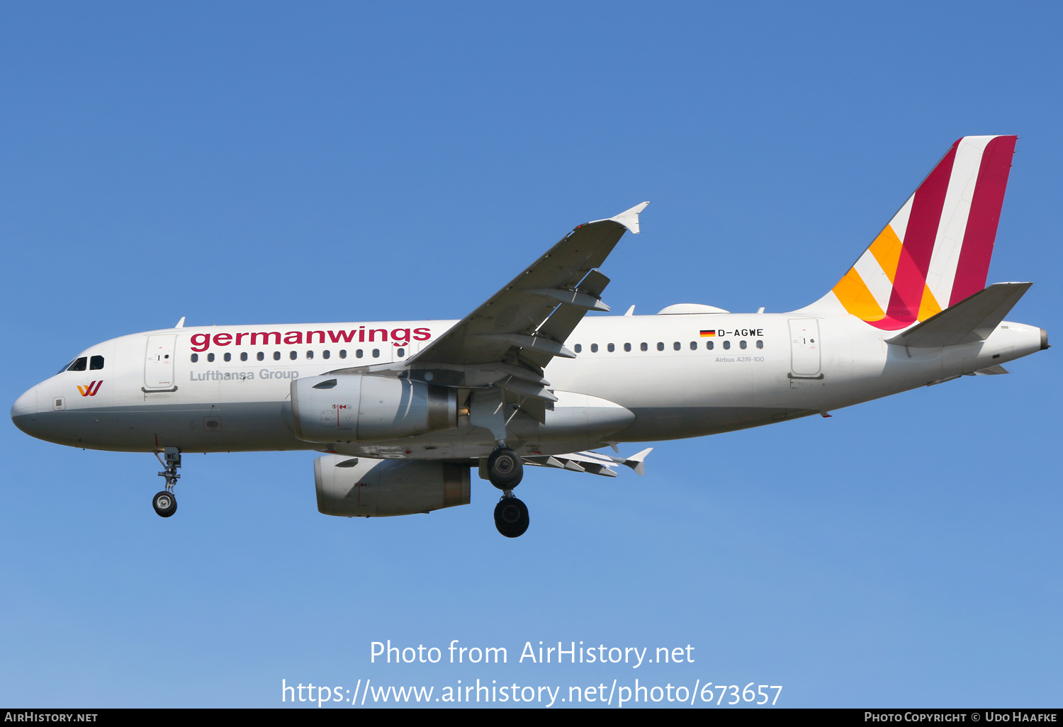 Aircraft Photo of D-AGWE | Airbus A319-132 | Germanwings | AirHistory.net #673657