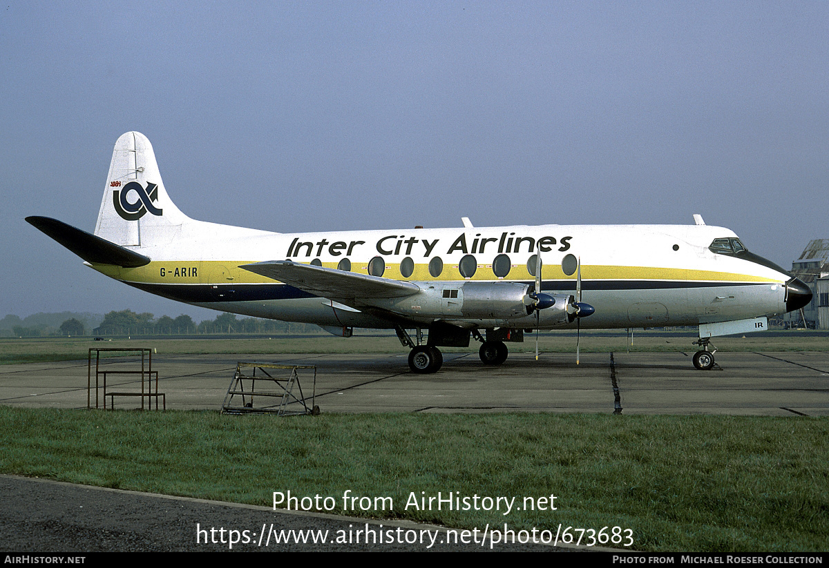 Aircraft Photo of G-ARIR | Vickers 708 Viscount | Inter City Airlines | AirHistory.net #673683