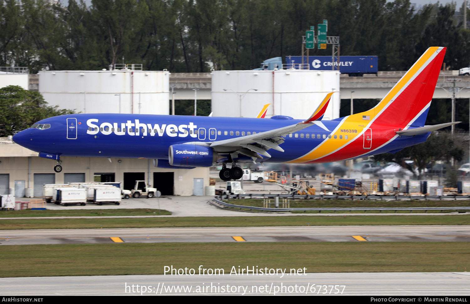 Aircraft Photo of N8639B | Boeing 737-8H4 | Southwest Airlines | AirHistory.net #673757