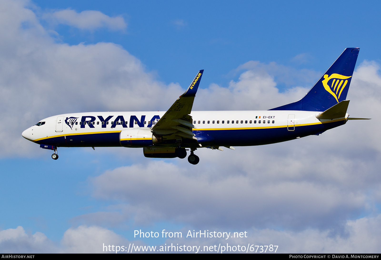 Aircraft Photo of EI-EKT | Boeing 737-8AS | Ryanair | AirHistory.net #673787