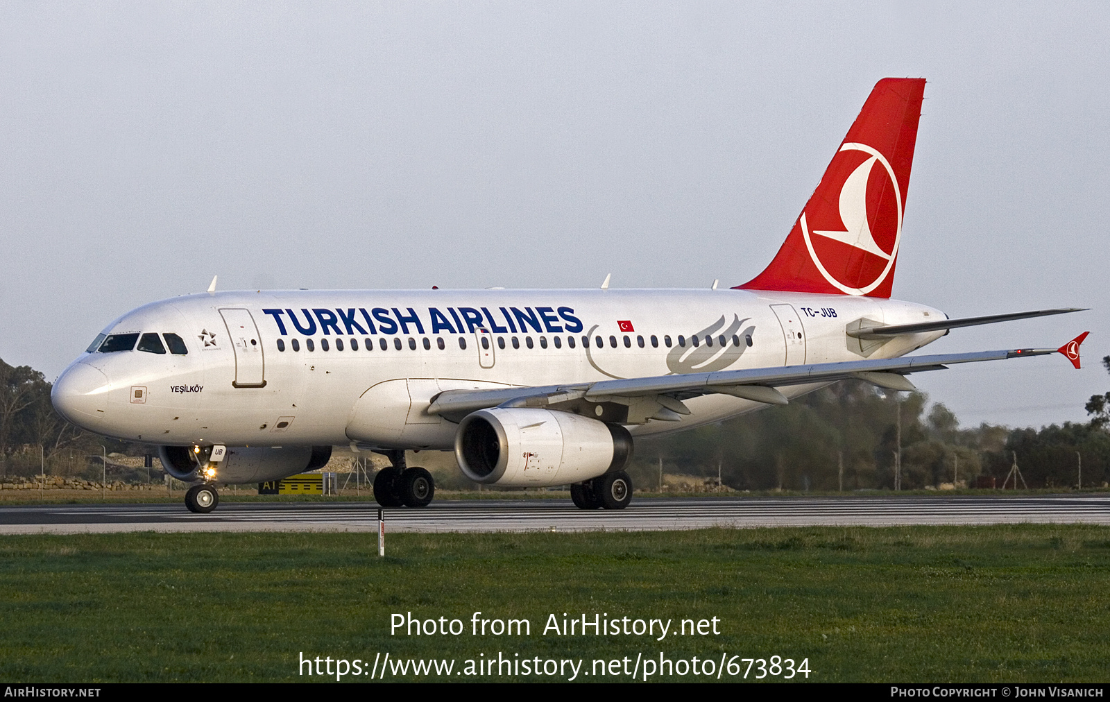 Aircraft Photo of TC-JUB | Airbus A319-132 | Turkish Airlines | AirHistory.net #673834