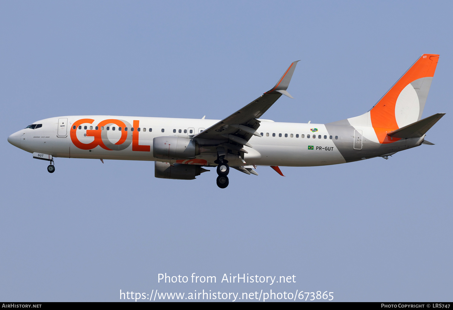 Aircraft Photo of PR-GUT | Boeing 737-8HX | GOL Linhas Aéreas | AirHistory.net #673865