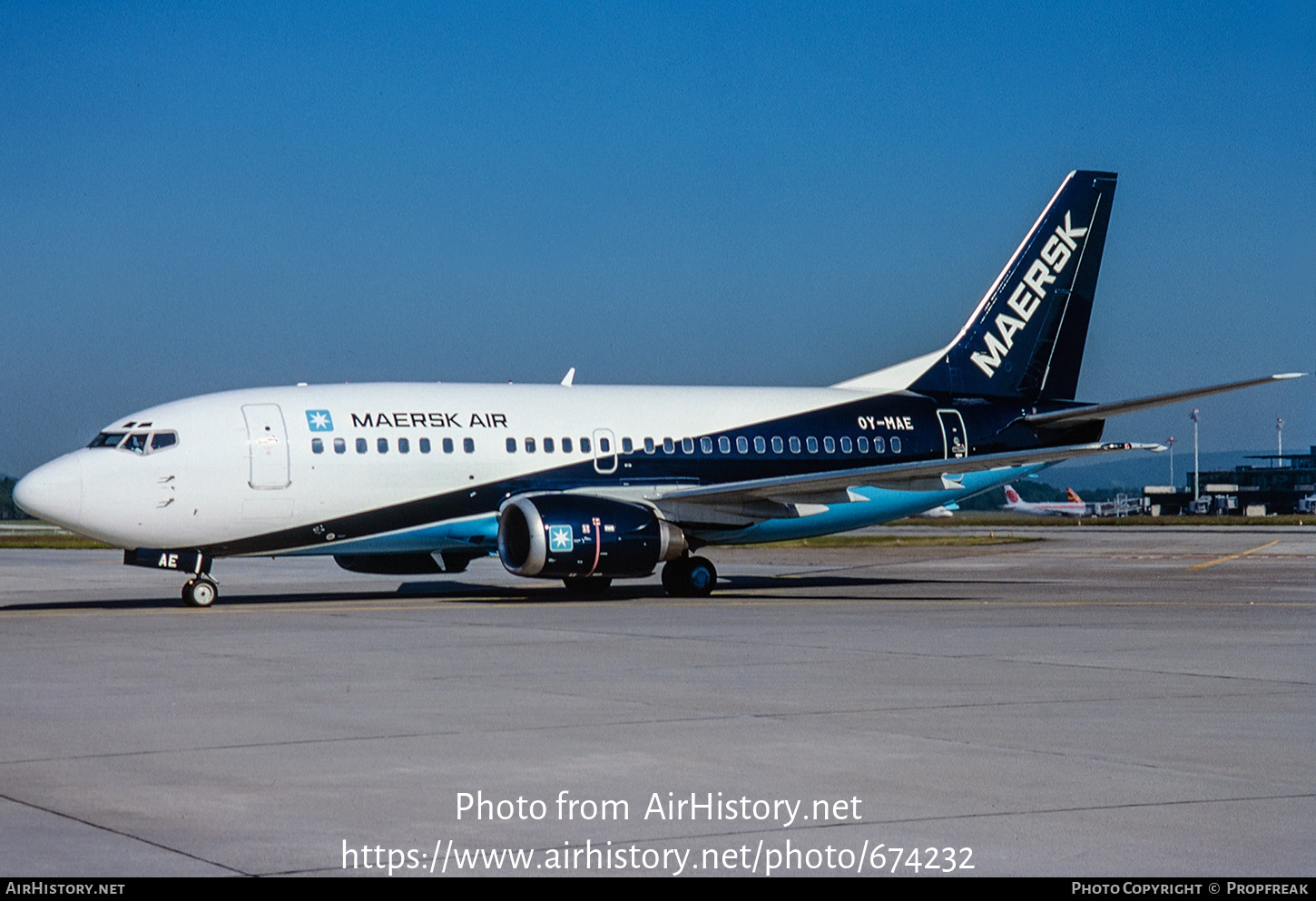 Aircraft Photo of OY-MAE | Boeing 737-5L9 | Maersk Air | AirHistory.net #674232