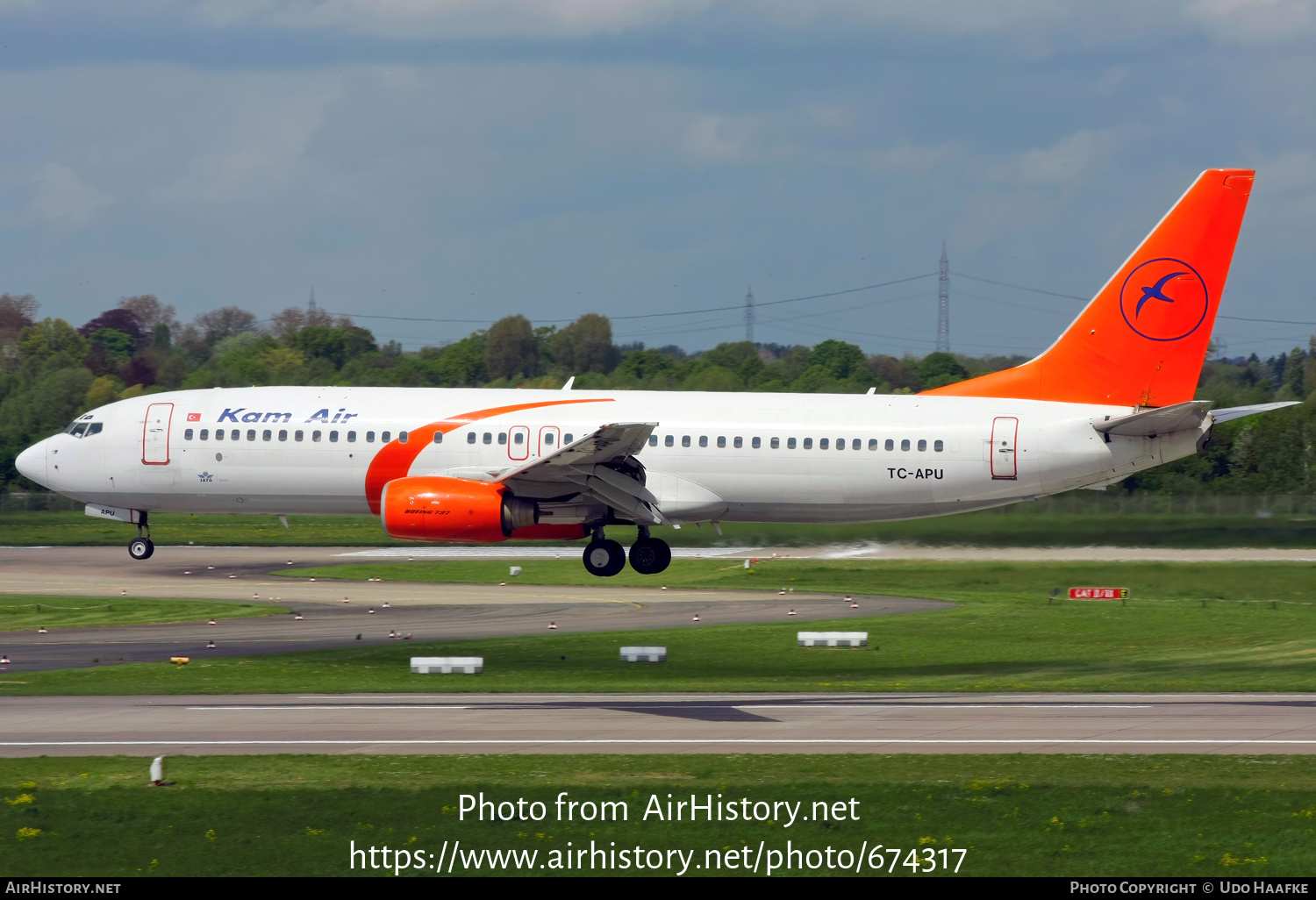 Aircraft Photo of TC-APU | Boeing 737-82R | Kam Air | AirHistory.net #674317