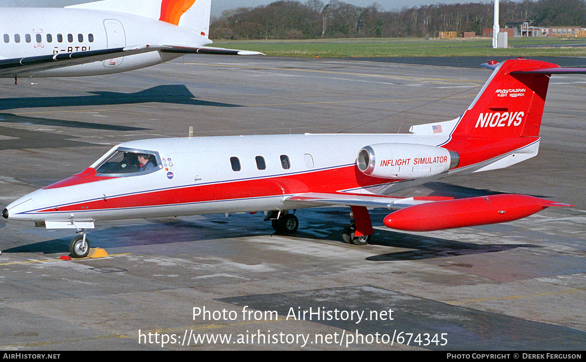 Aircraft Photo of N102VS | Gates Learjet 25B | Calspan Aerospace | AirHistory.net #674345