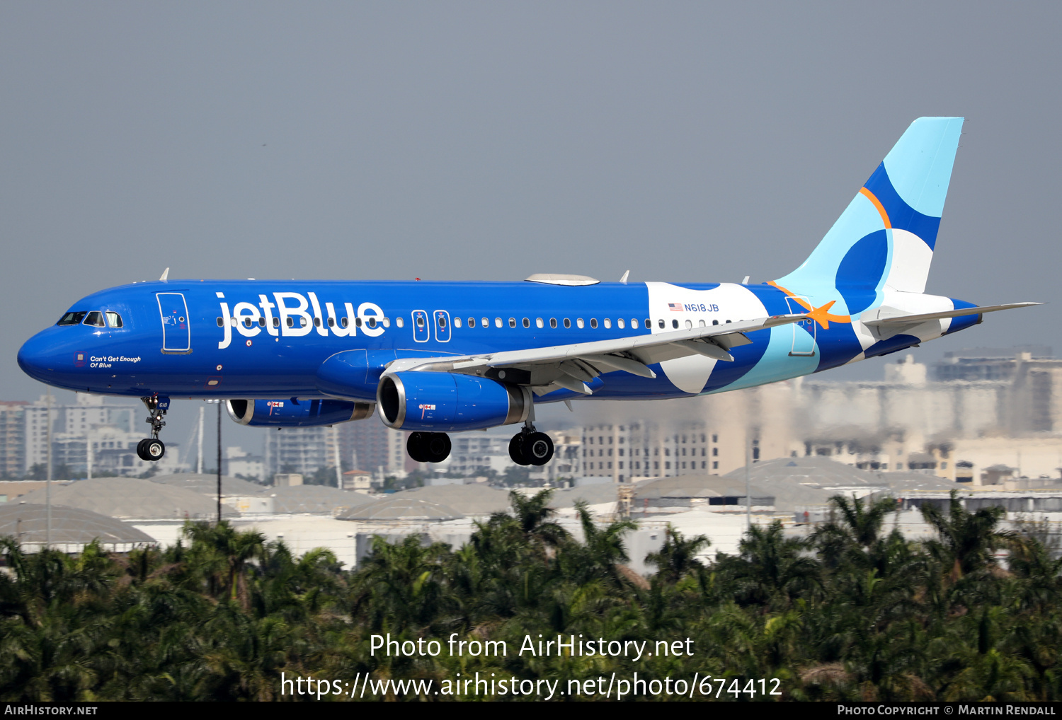 Aircraft Photo of N618JB | Airbus A320-232 | JetBlue Airways | AirHistory.net #674412